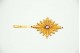 Resplendor em ouro amarelo com ametista polida
