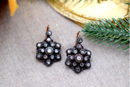  Brincos em ouro e prata com diamantes (2)