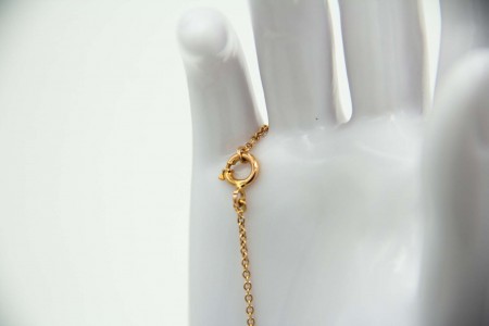 Gargantilha em ouro e prata com flores e fio e lascas de diamante