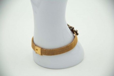 Pulseira de senhora em ouro e prata com diamantes
