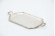 Bandeja/Torteira de formato retangular em prata
