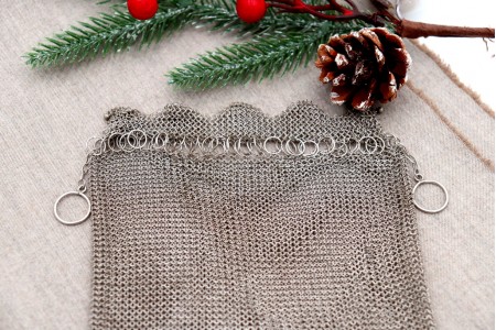 Bolsa de mão em malha de prata