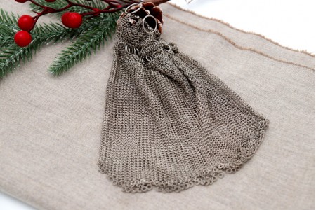 Bolsa de mão em malha de prata