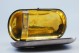  Cigarreira de prata nielada de forma elíptica ao gosto Russo, com interior dourado, cartela para monograma e tampa basculante.