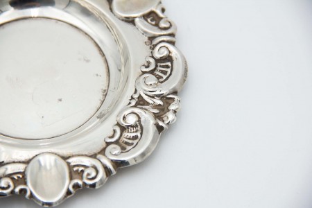 Cinzeiro em prata lisa circular