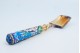 Colher de prata para temperos ao gosto russo,  esmaltada ao estilo Cloisonné e dourada.