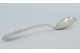 Colher de sobremesa em prata lisa com cabo a expedir.