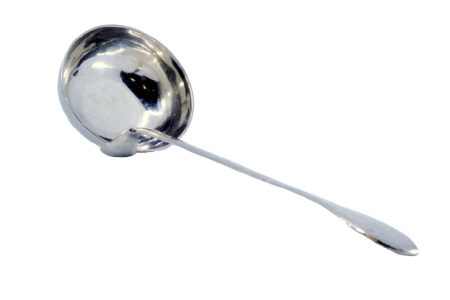  Concha de sopa em prata lisa com cabo a expedir.