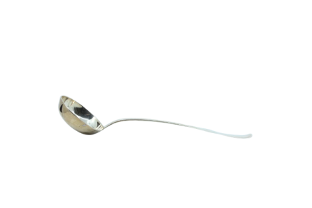 Concha de sopa  em prata lisa com cabo a expedir