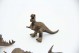 Conjunto de nove dinossauros em prata miniatura