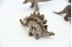 Conjunto de nove dinossauros em prata miniatura