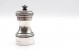 Saleiro - pimenteiro de moinho em prata com frisos perlados