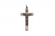 Crucifixo em prata com Jesus Cristo em vulto perfeito e argola de suspensão