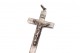 Crucifixo em prata com Jesus Cristo em vulto perfeito e argola de suspensão