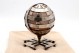 Esfera armilar em prata com interior em quartz e base em forma de cruz ordem de cristo