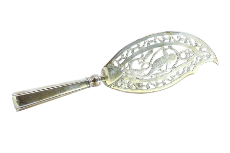 Espátula de serviço de peixe em prata