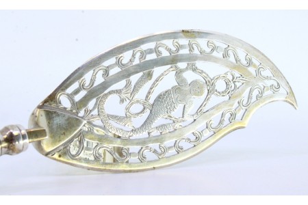 Espátula de serviço de peixe em prata