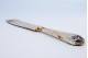  Faca para queijo em prata dourada com gravados