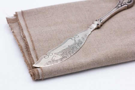 Facap ara peixe em prata com gravados