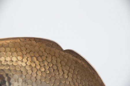 Fruteira de prata martelada de forma circular