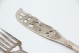  Faca e garfo para serviço de peixe em prata com recortes