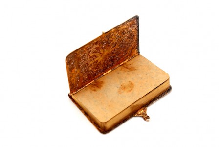 Livro de orações em prata filigrana dourada