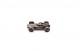 Miniatura em prata de carro de corrida clássico