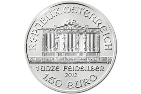 Moeda em prata Filarmónica de Viena 2012