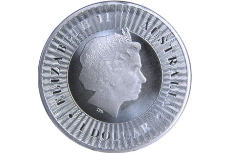 Moeda em prata 1 Dollar - Elizabeth II - Australian Kangaroo