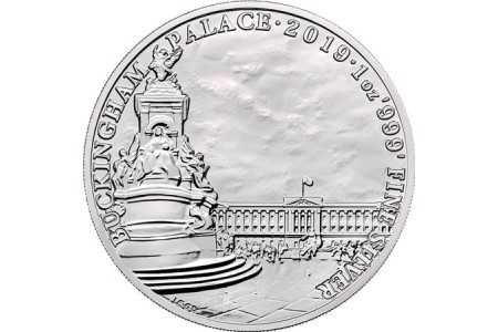 Moeda em prata 2 Pounds - Elizabeth II Buckingham Palace