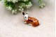 Miniatura de bambi em prata com aplicações de esmalte bicolor