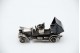 Miniatura de automóvel descapotável do século  XIX em prata nielada