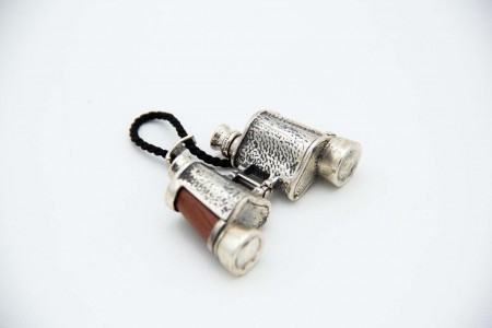  Miniatura de binóculos em prata