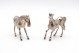 Miniatura de dois cavalos em prata em vulto perfeito