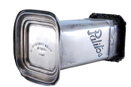 Paliteiro em prata em forma de palhota