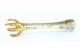 Pinça para gelo em prata em forma de garras de ave em dourado.