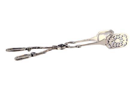 Pinça para salada, pão ou molhos em prata