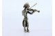 Figura de músico em prata tocando Violino.