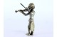 Figura de músico em prata tocando Violino.