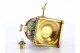 Miniatura de samovar em prata ao estilo Russo em esmalte Cloisonné.