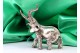  Figura de elefante africano miniatura em prata revelada.